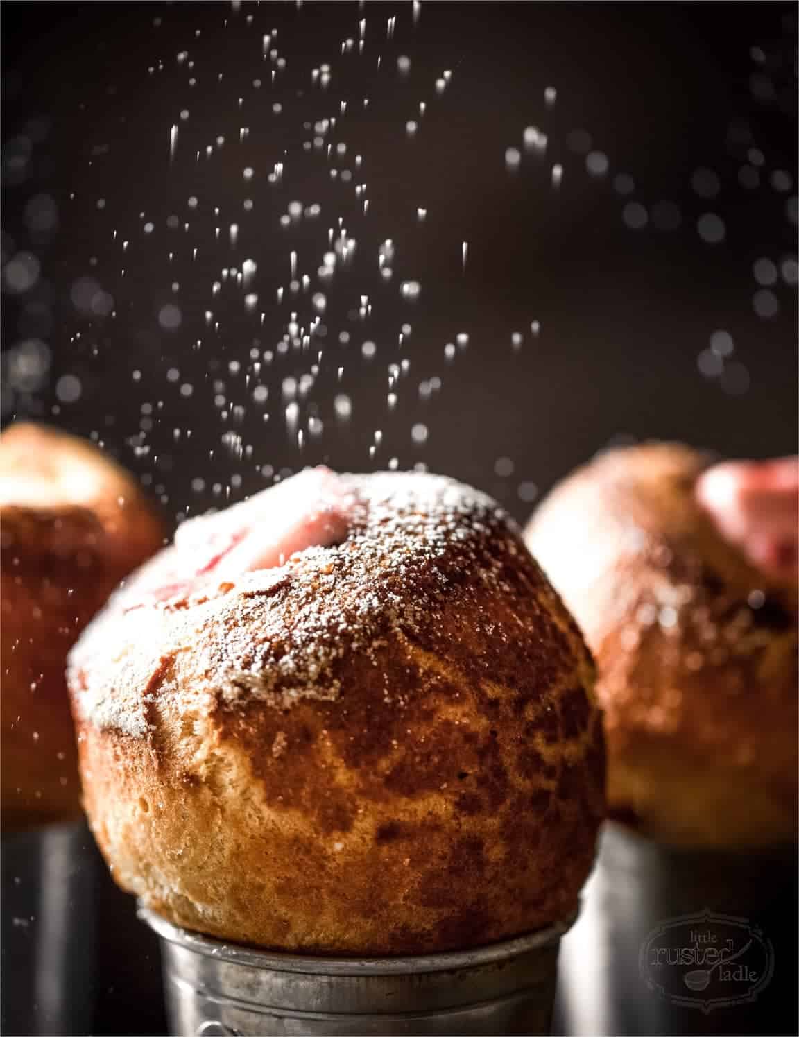 Popovers with Cranberry Buter and Sauce Recipe | www.littlerustedladle.com