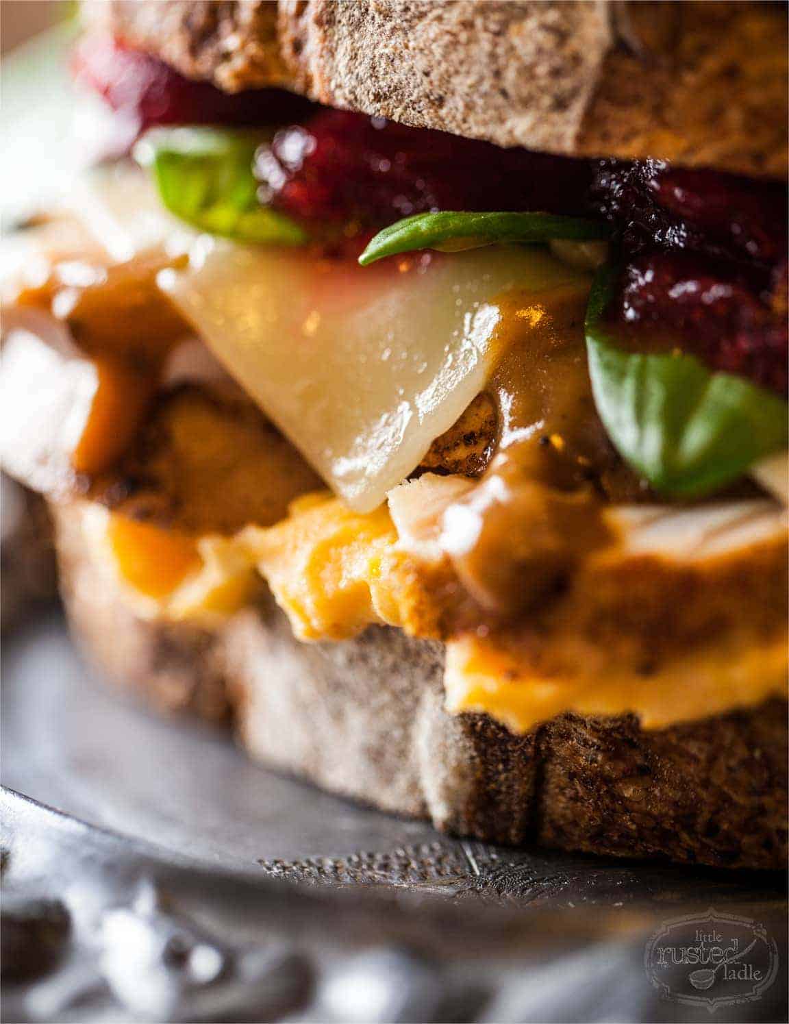 Ultimate Thanksgiving Sandwich Recipe | www.littlerustedladle.com