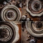 Center Piece | Mixed Metals and Metallics Table Setting | Thanksgiving Table Scape Feast Recipes and Styling Tips | www.littlerustedladle.com