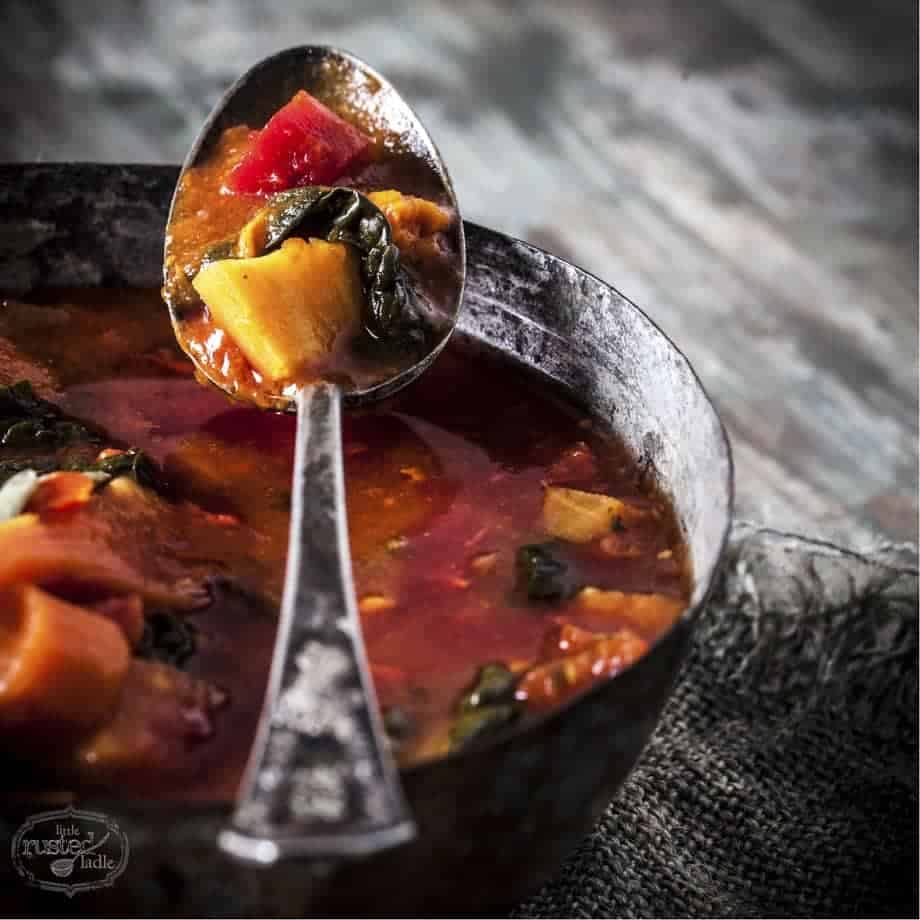 Healthy Detox Vegetable Soup | www.littlerustedladle.com