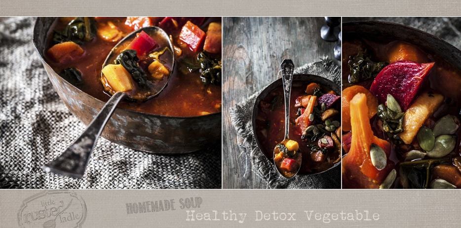 Healthy Detox Vegetable Soup | www.littlerustedladle.com