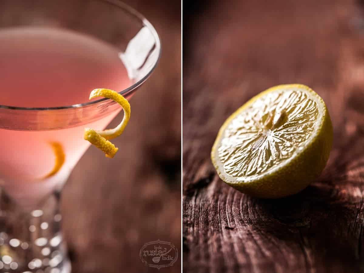 Rhubarb summer cocktail recipes | www.littlerustedladle.com #rhubarb #cocktails #foodphotography