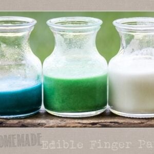 Homemade Edible Finger Paint | Little Rusted Ladle | #fingerpaint #edible #babyactivities
