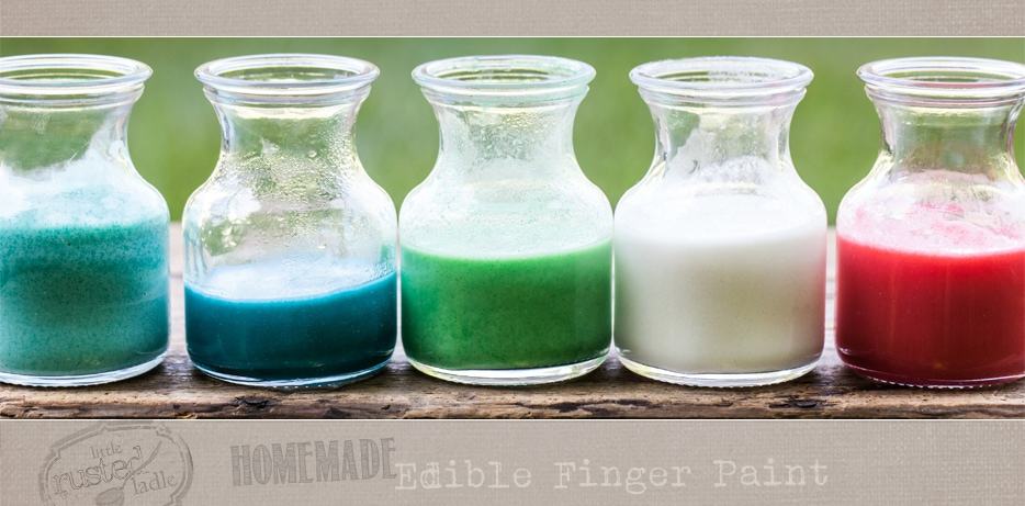 Homemade Edible Finger Paint | Little Rusted Ladle | #fingerpaint #edible #babyactivities 