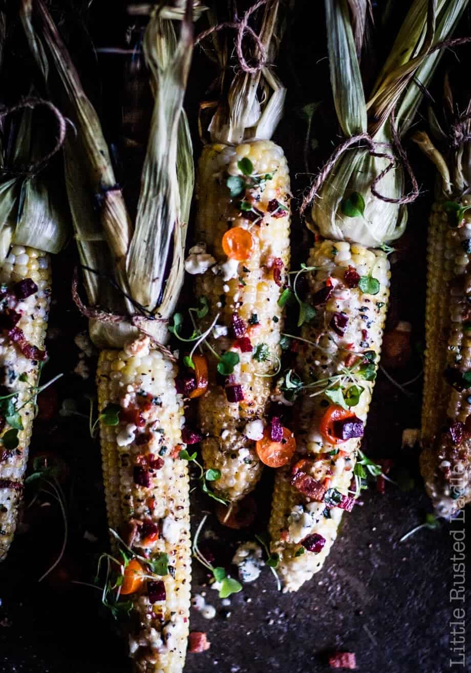 Farmers Market - Fire Roasted Corn on the Cob Recipe - www.littlerustedladle.com - Midwest food photography - Editorial #foodphotography #foodstyling #sweetcorn