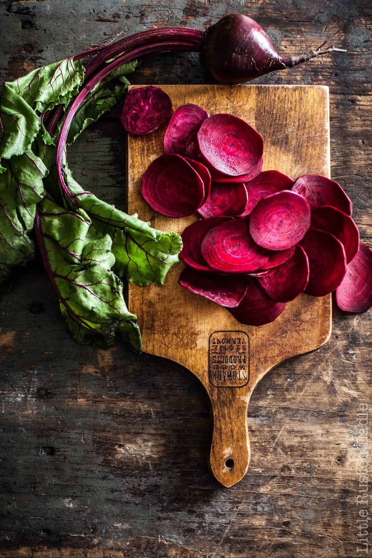 Root Vegetable Beets Rustic Backed Chips- Jena Carlin Photography - Little Rusted Ladle #foodphotography #Beets #FallRecipes