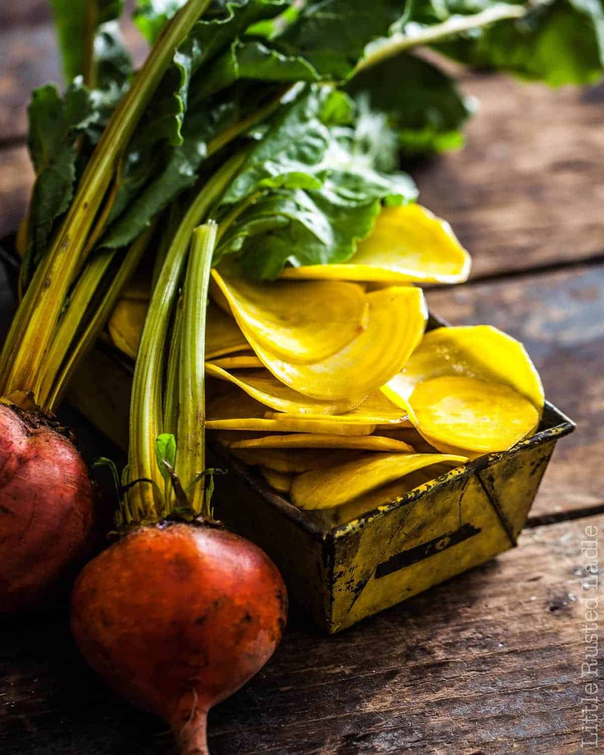 Root Vegetable Beets Rustic Backed Chips- Jena Carlin Photography - Little Rusted Ladle #foodphotography #Beets #FallRecipes