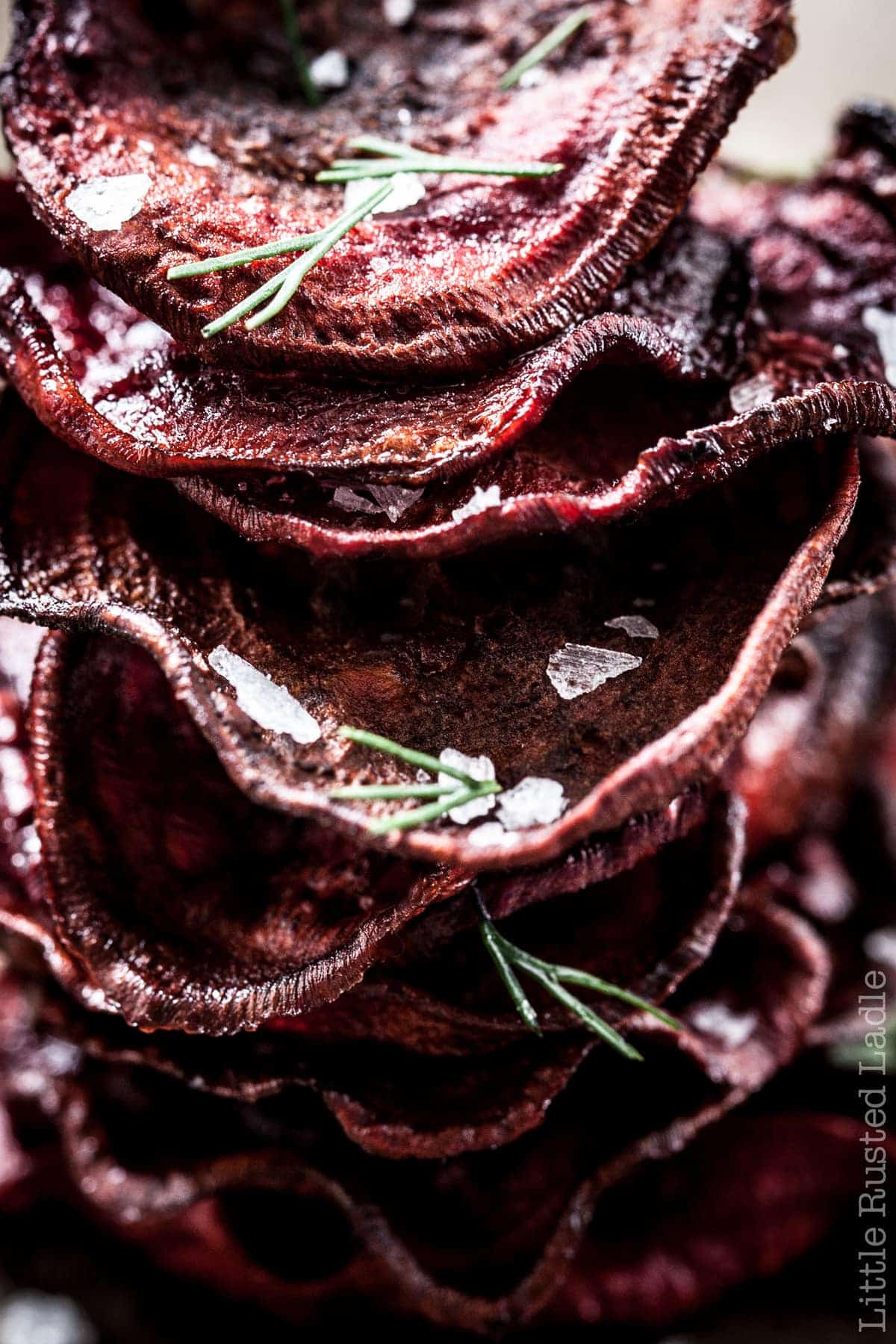 Root Vegetable Beets Rustic Backed Chips- Jena Carlin Photography - Little Rusted Ladle #foodphotography #Beets #FallRecipes