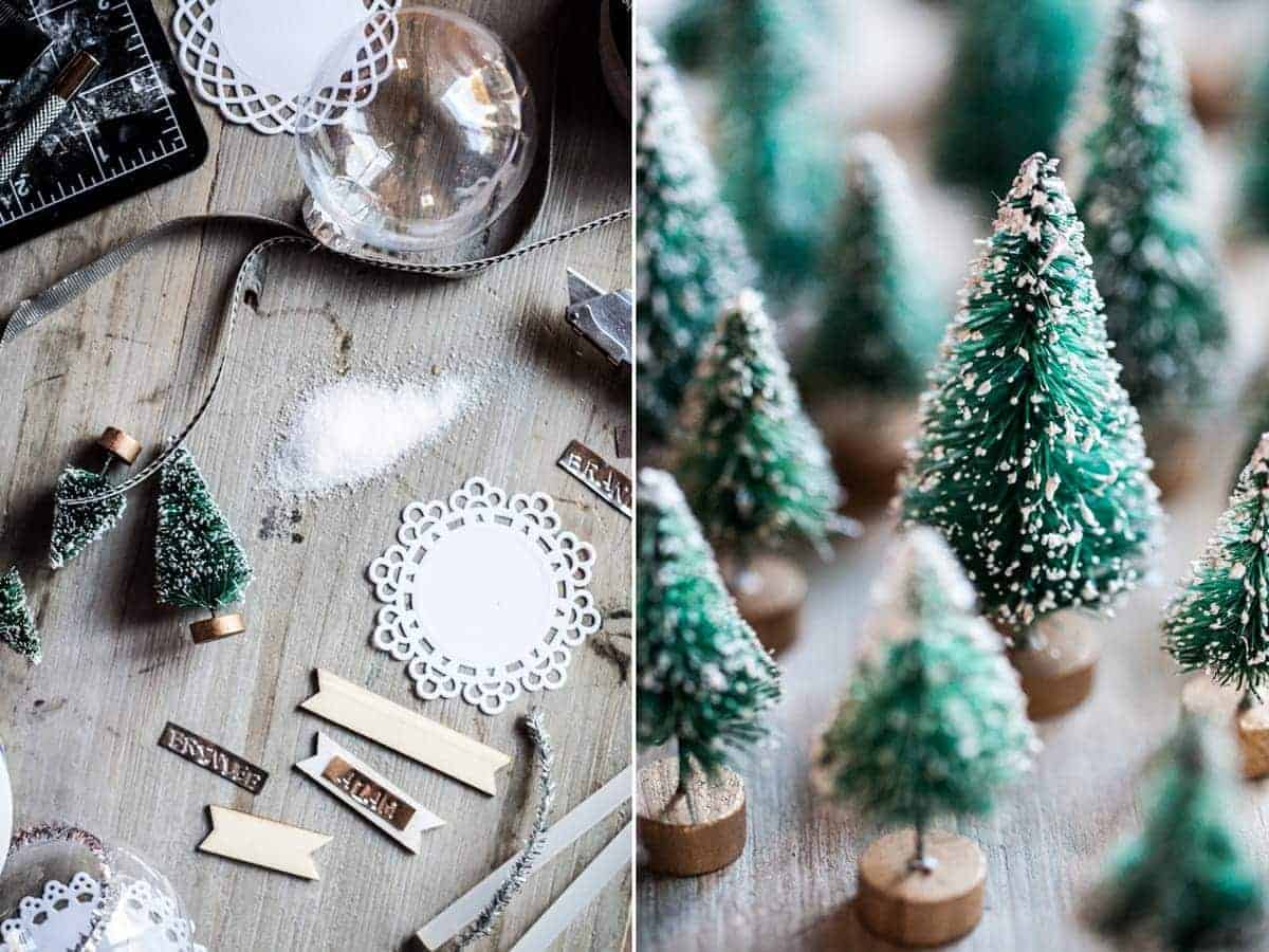 DIY Snow Globe Ornament Place Cards - Little Rusted Ladle Blog - 15 96