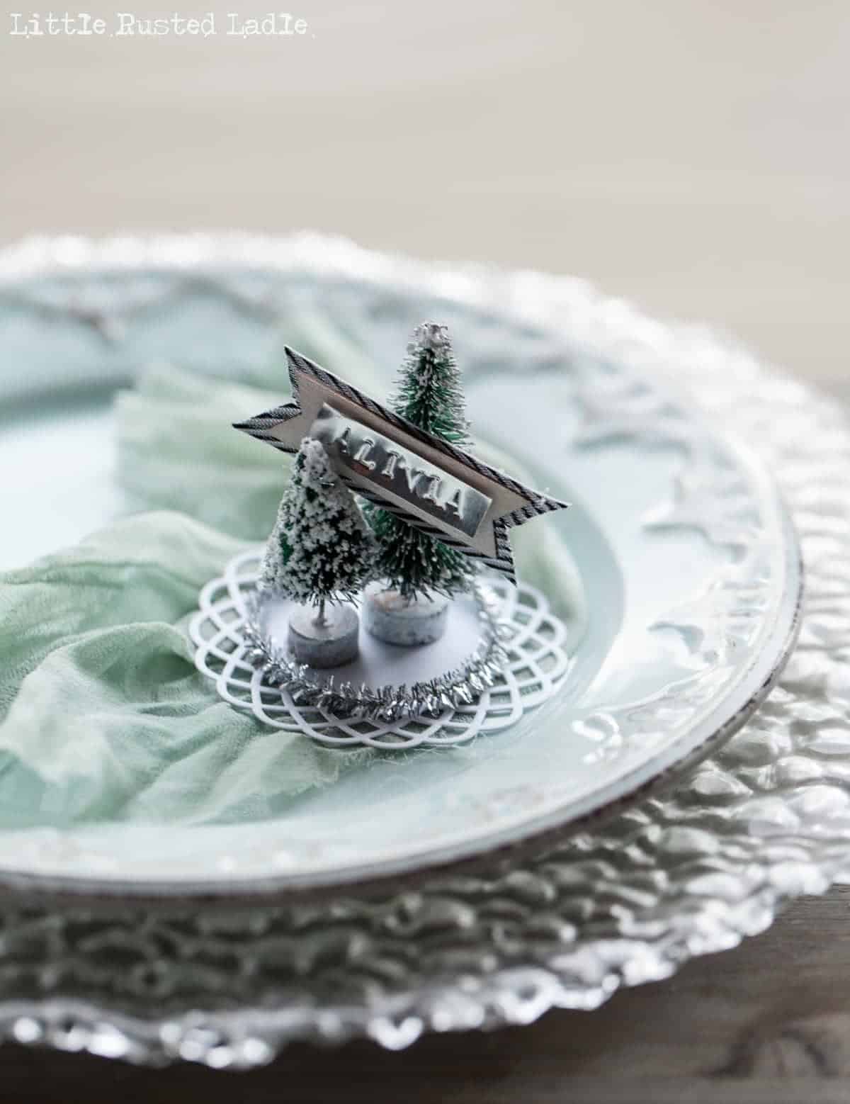 DIY Snow Globe Ornament Place Cards - Little Rusted Ladle Blog - 19 96WM