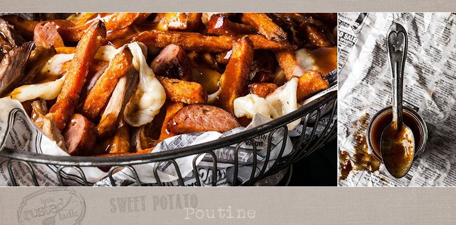 Poutine Recipe March Madness Party Appetizer - Little Rusted Ladle - Jena Carlin Photography FB