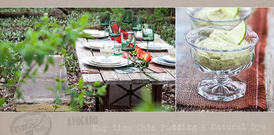 Avocado Key Lime Chia Pudding and Natural Dip Dyed Table Runner 2