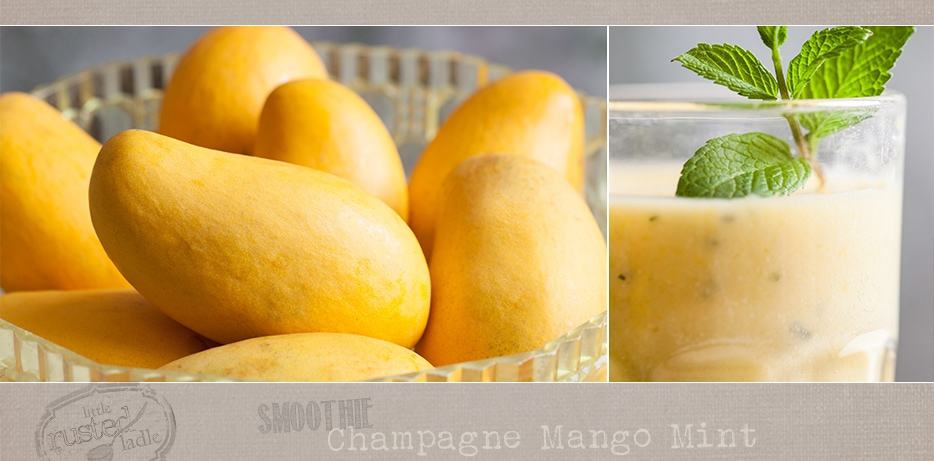 Champagne Mango Mint Smoothie cocktail Recipe