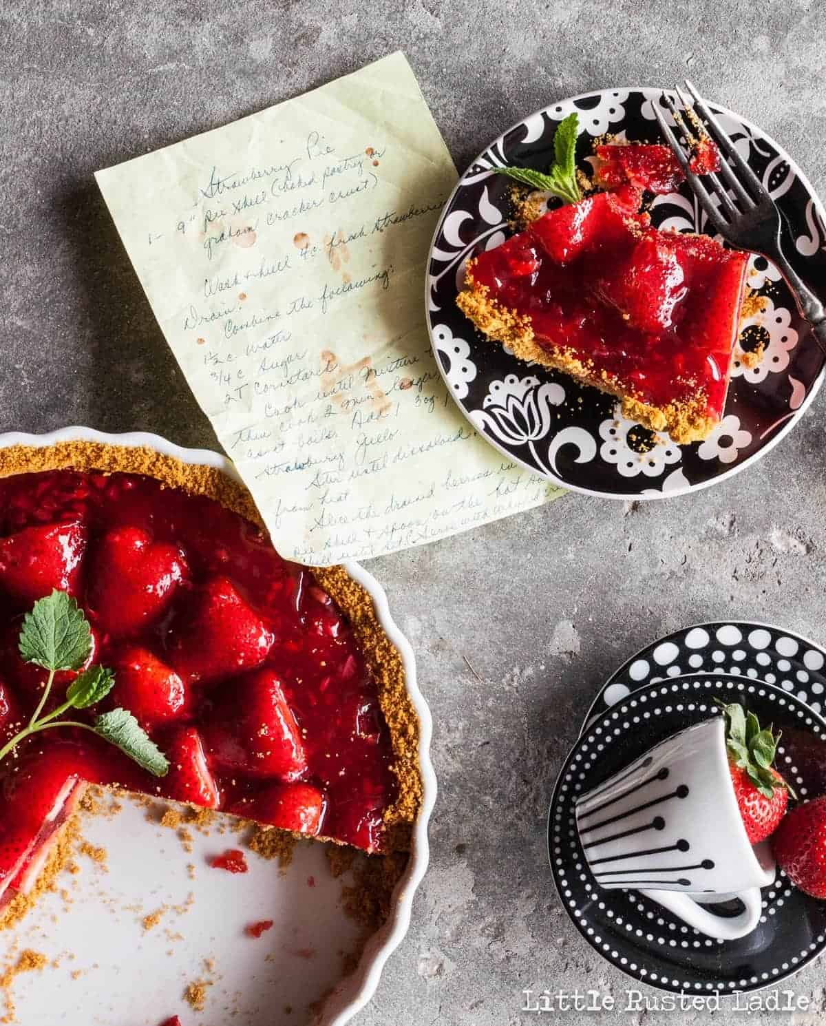 Fresh Strawberry Pie Food Photography - Little Rusted Ladle007- WebWM