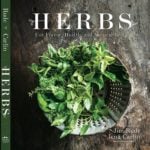 Cover of book with fresh herbs titled Herbs for Flavor, Health, and Natural Beauty