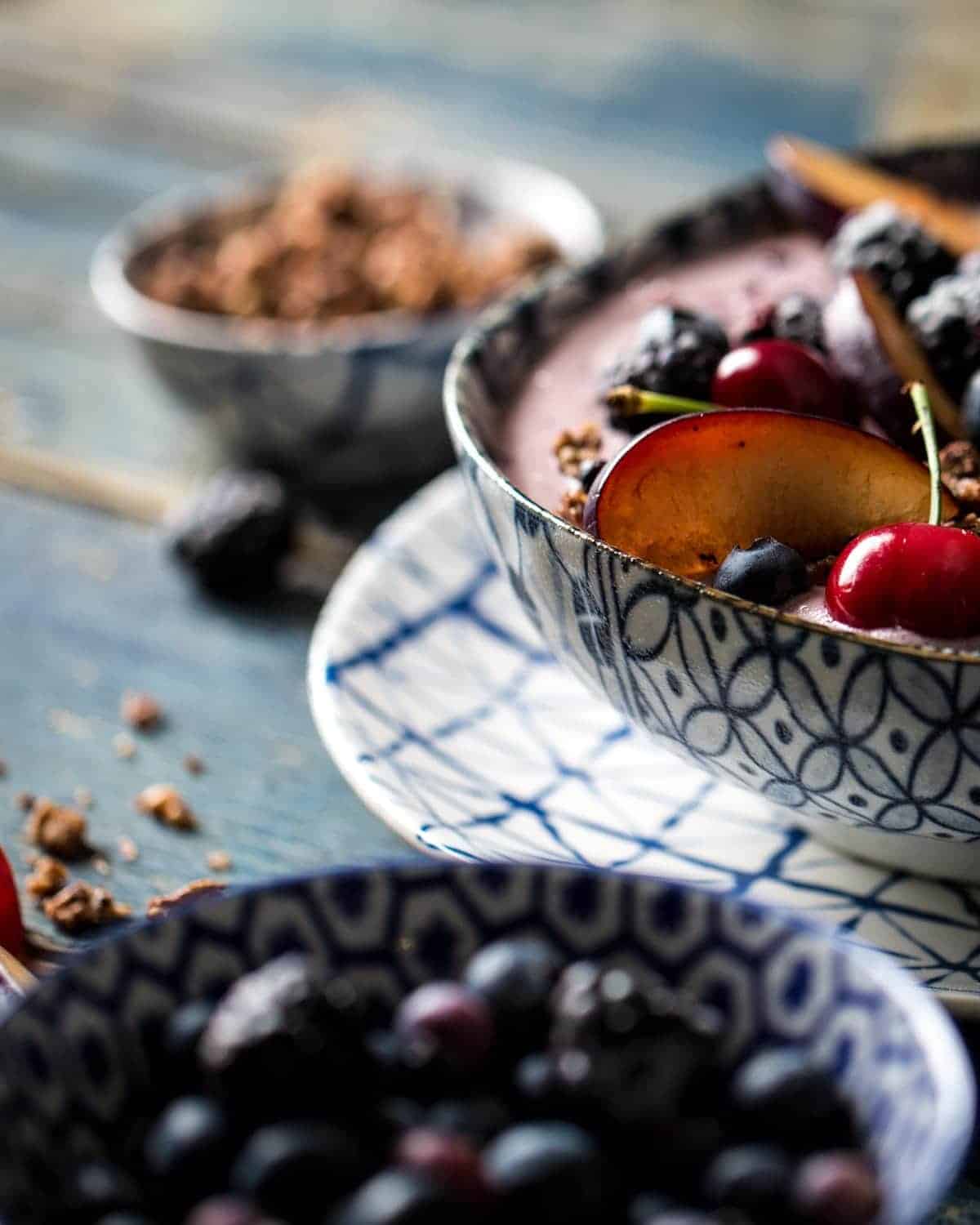 Cherry Berry Smoothie Bowl Recipe - Little Rusted Ladle