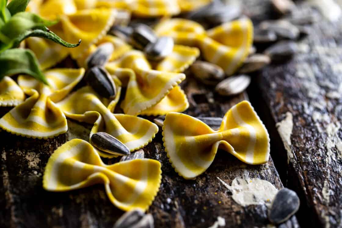 fresh yellow pasta