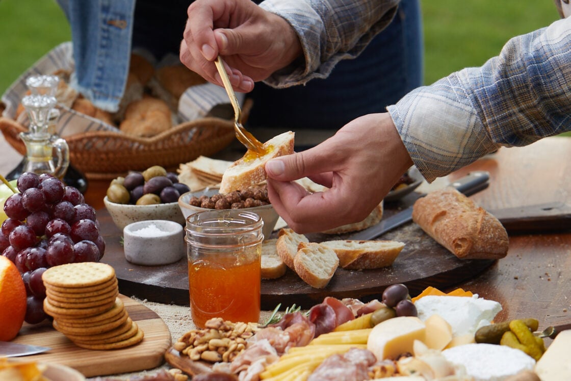 lifestyle fashion photography charcuterie board